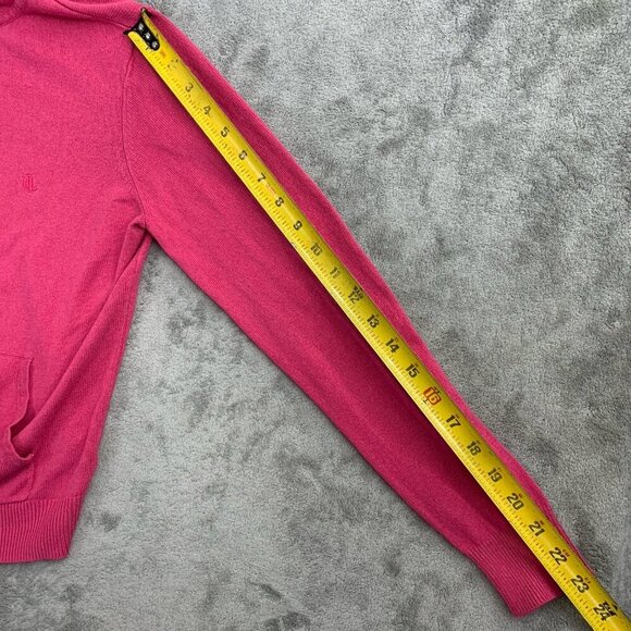Lauren Ralph Lauren Jacket Women XS Pink Full Zip-Up Hoodie Knit Casual Preppy - Picture 4 of 11